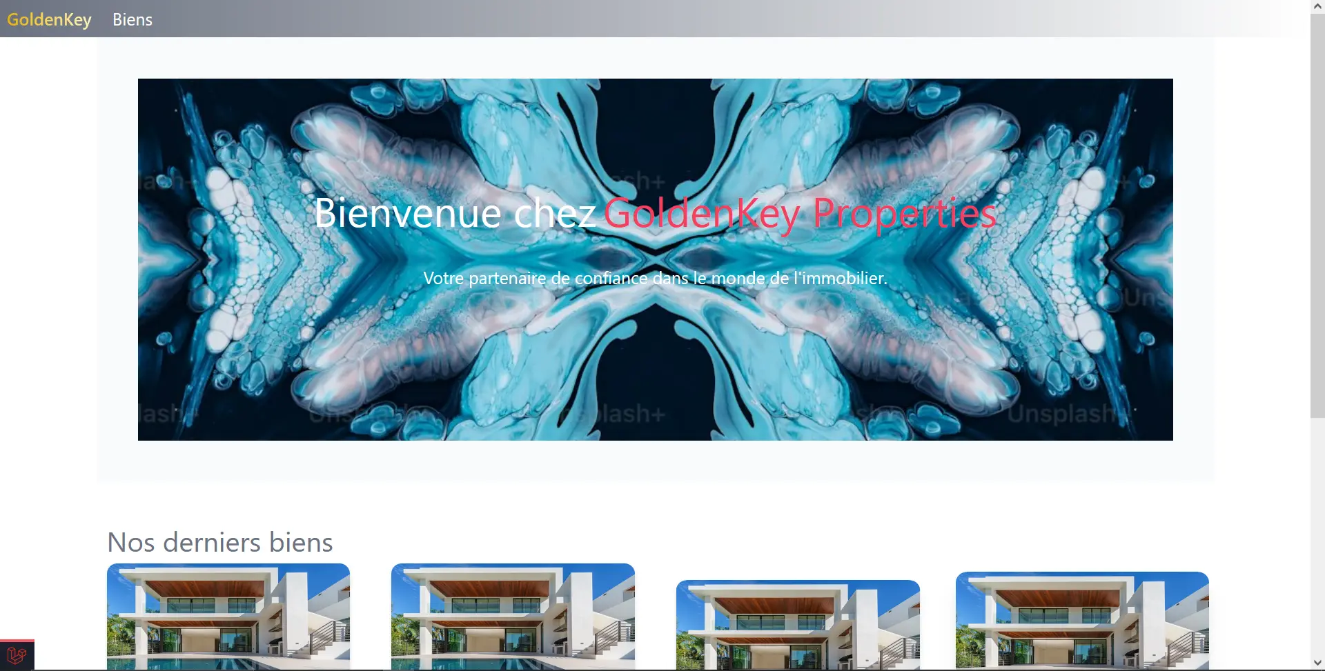 Application web Agence Immobilière