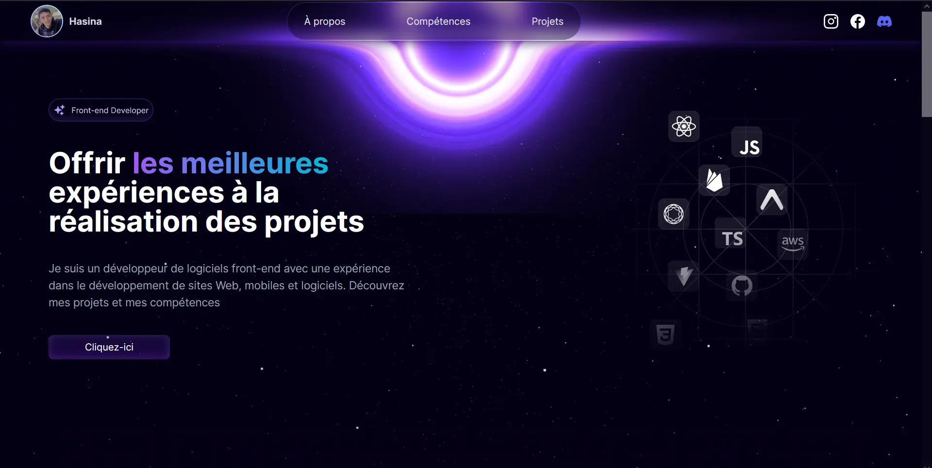 Portfolio SpaceWebsite